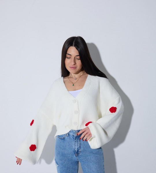 Кардиган Eternal Bloom Білий | Showroom By Nona — зображення 4 Кардиган Eternal Bloom Білий | Showroom By Nona — зображення 4